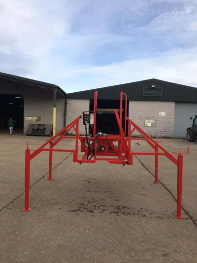 Steel boom frame fabricated and painted by Agrifit Machinery East Yorkshire