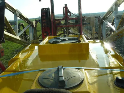Agribuggy spray tank top showing lid, breather and induction fittings